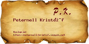 Peternell Kristóf névjegykártya